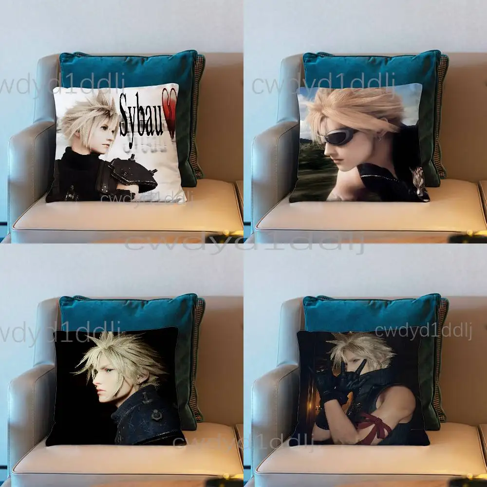 

F-Final Fantasy VII Cloud Cushion Cover Pillow Cover Decor Pillowcase Printed Cushion Case For Couch