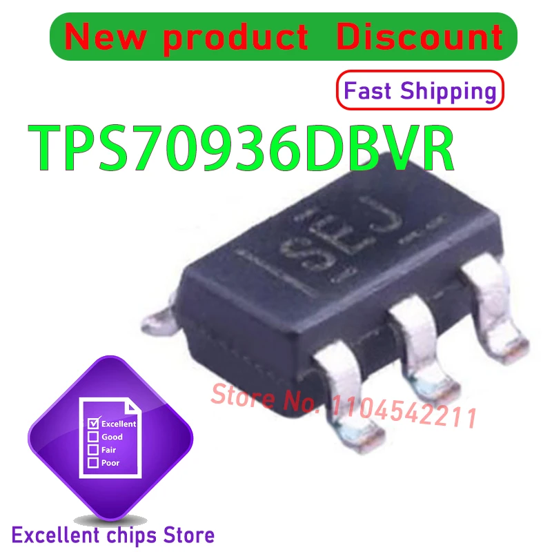 10PCS/LOT Original TPS70936DBVR SEJ TPS70936 SOT-23-5 Genuine and New In Stock