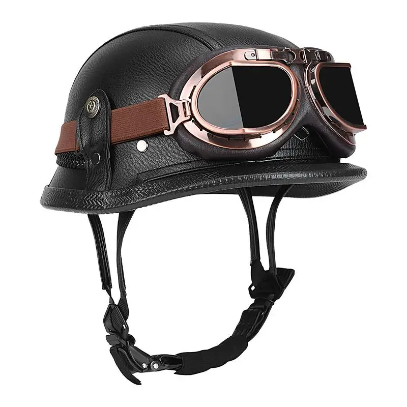 

German Style Helmet Lightweight Riding Helmets Motorcycle Safety Accessories Half Face Motorbike Head Protective Gear For Adults