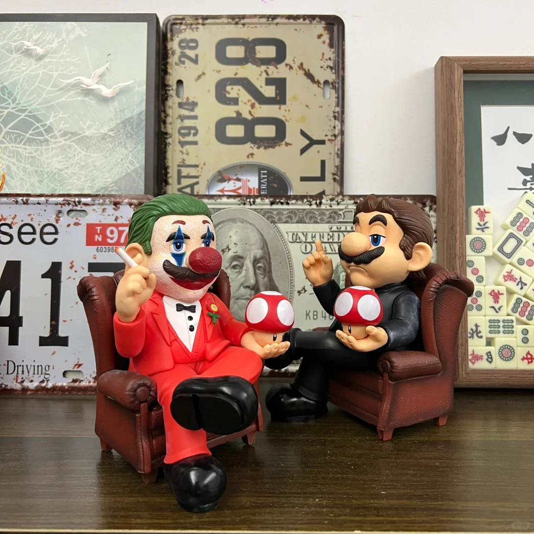 New Cosplay The Godfather The Joker With Chair Action Figure Toys Collection Movie Model PVC Doll Desktop Ornament - view 2