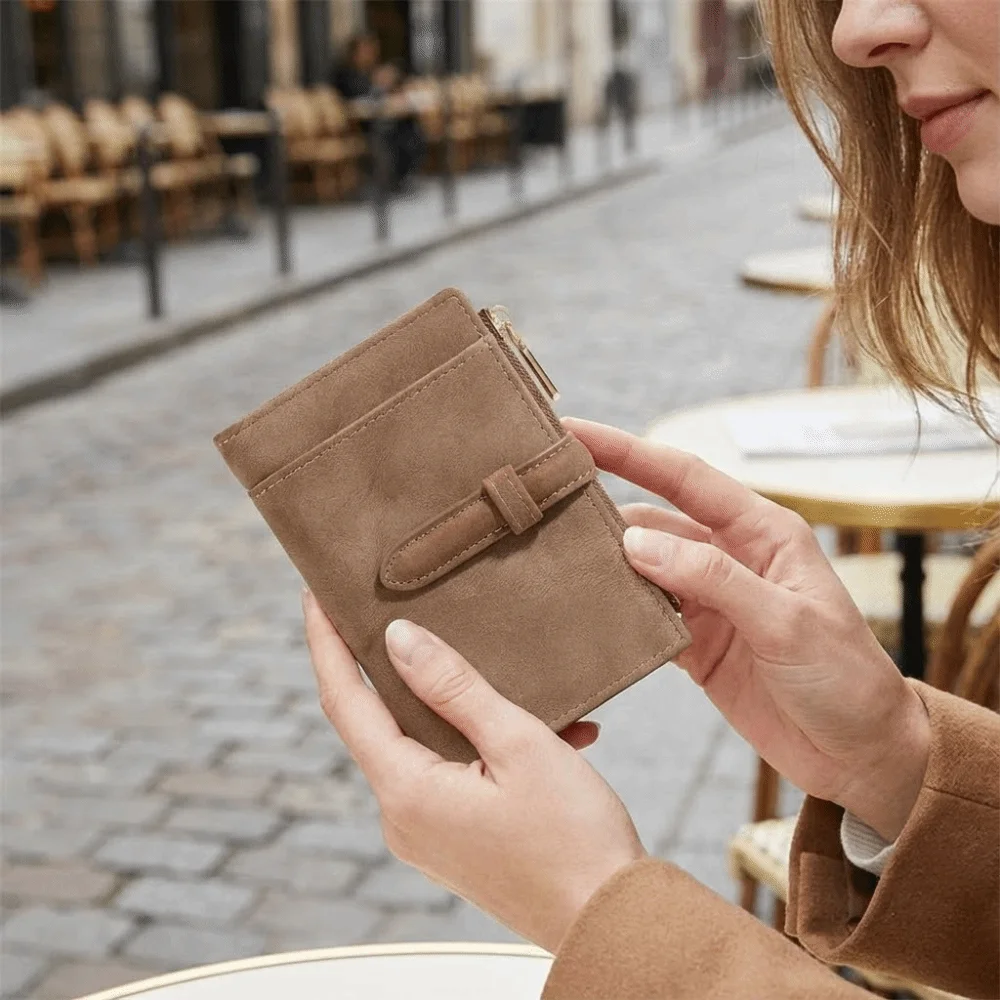 Gift PU Women's Wallet Multi-Cards Slot Waterproof Credit Cards Holder Solid Color Korea Style Zipper Coin Purse Student