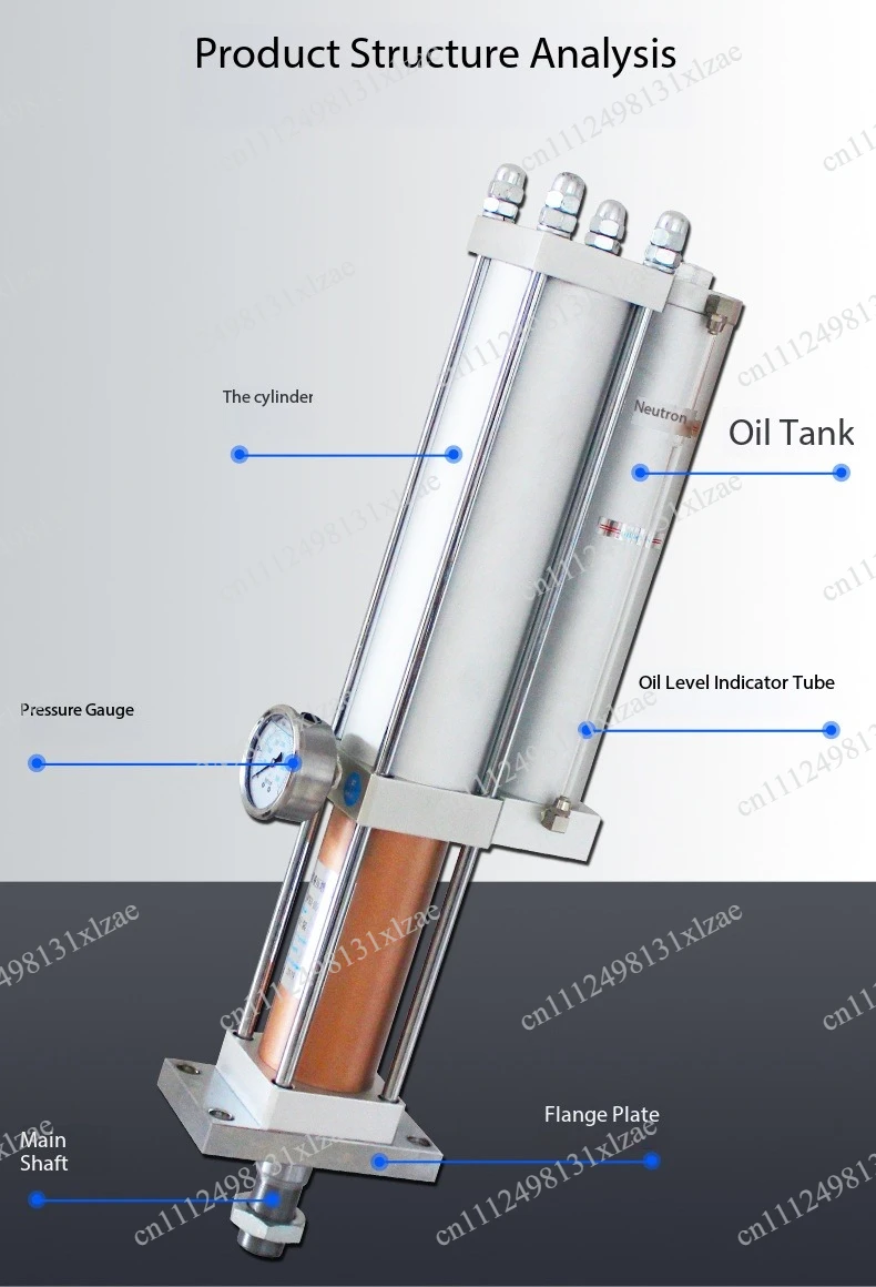 MPT63 Series Air-Hydraulic Booster Cylinder 1-10 Ton, APT JRA for Punch Press & Stamping Power Press