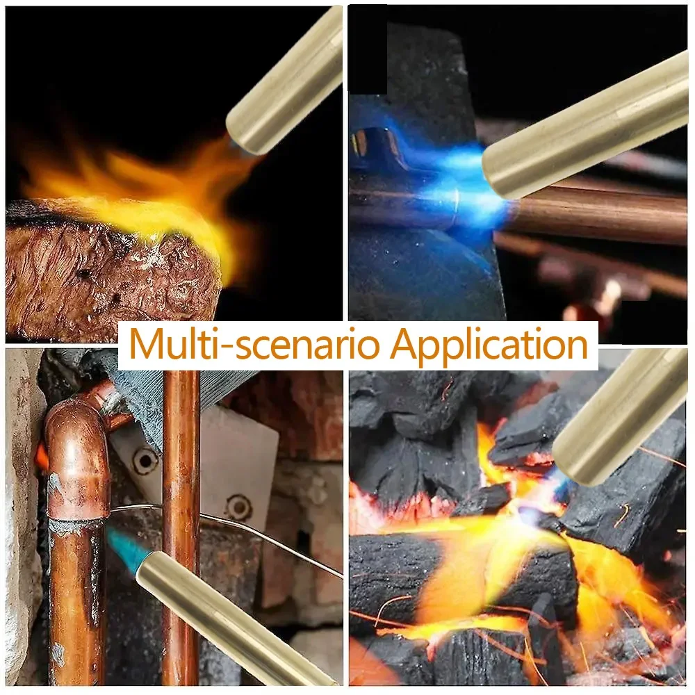 1 قطعة التخييم في الهواء الطلق شواء المحمولة لحام الحرارة بندقية البيوتان الموقد لحام الغاز الشعلة لهب بندقية لحام قاذف اللهب