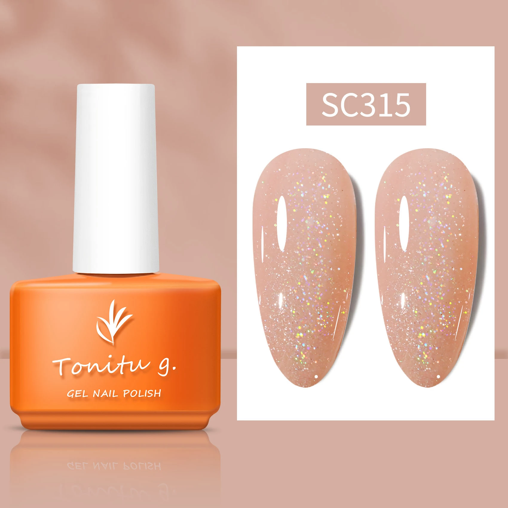 7ml Glitter Sequins silver shimmer brown Gel Nail Polish Sequins Semi permanent Varnish Soak Off UV/LED Glossy For Nails Art