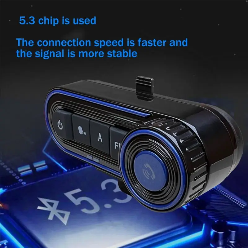 

M85K Гарнитура для мотоциклетного шлема Велосипедный звонок Hands-Free Bluetooth5.3 Гарнитура Водонепроницаемая музыкальная гарнитура с функцией FM