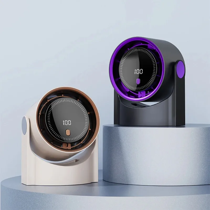 

New circulating high wind power bladeless fan, dual use Nezha turbo 100 speed fan for desktop and wall, high-end desktop