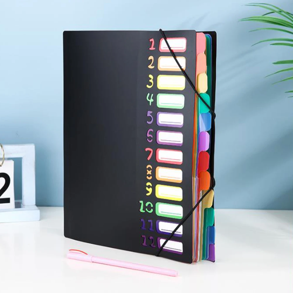 

Plastic Document Folder A4 Size Multi-Layer File Organizer Receipt Holder Portable Document Storage Papers Organizer