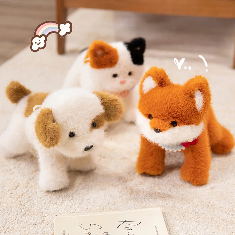 Nieuwe Stijlen 28 CM Cartoon Kat Knuffel Sierkussen Hond Vos Pop Verjaardag Grappig Mooi Cadeau