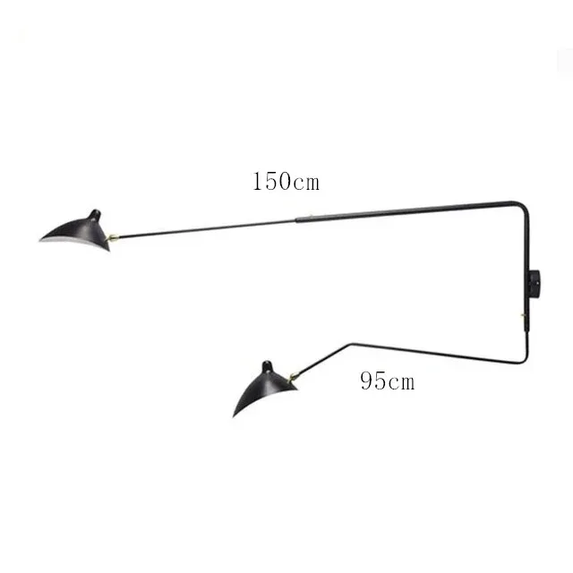 Industriële Vloerlamp Designer Statief Led Lamp Verstelbare Spin Serge Mouille Staande Lamp Loft Master Bed Kamer Decor Licht