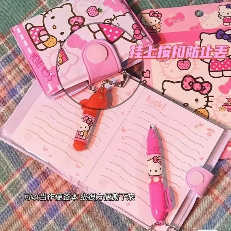 مجموعة دفتر ملاحظات للرسوم المتحركة Hello Kitty ، منتجات مشهورة ، كاواي ، ميني ، قلم لطيف ، مذكرات ، مدرسة ابتدائية ، طالب ، محمول