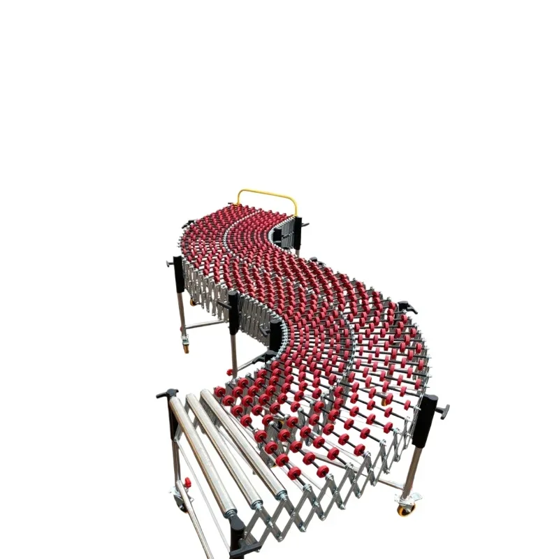 Unloading Slide Manual Conveyor Belt Retractable Turning Lifting Loader Handling