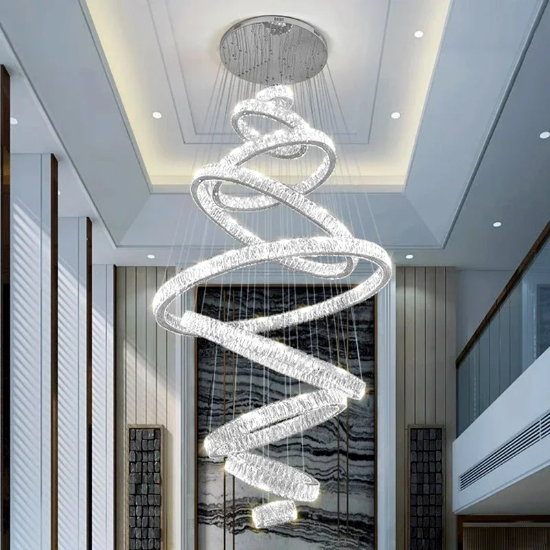 

Modern home decoration crystal chandelier, stair Pendant lamp, living room Pendant lights, interior lighting