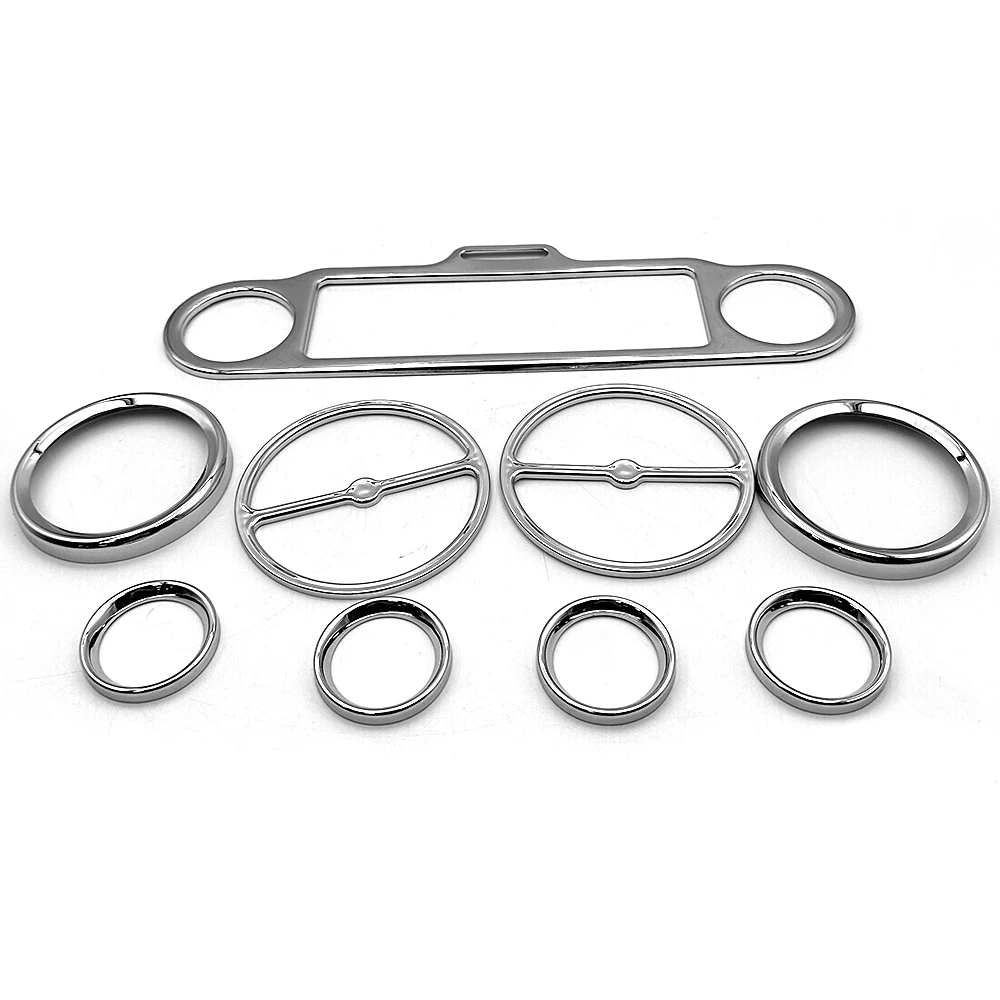 For Harley Touring Electra Street Glide Road Glide Trike 1986-Up Speedometer Bezels Speaker Stereo Accent Trim Ring Horn Cover