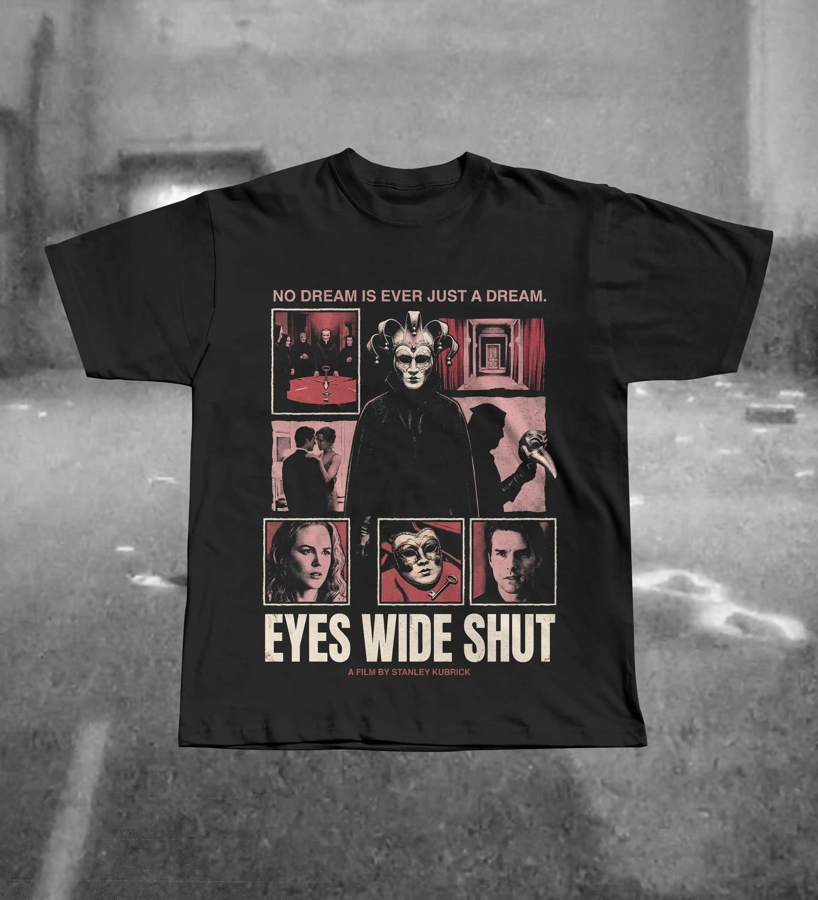 Eyes Wide Shut Stanley Kubrick Film Graphic Tee | Venetian Mask Mystery Movie T-Shirt