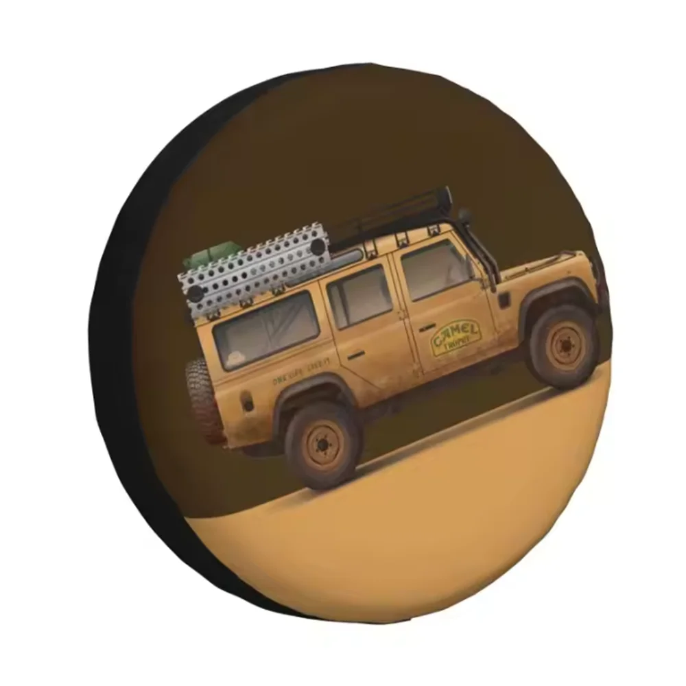 

1 шт., чехол для запасного колеса Camel Trophy из искусственной кожи для Jeep Wrangler Mitsubishi Pajero, пыленепроницаемые чехлы на колеса, сумка