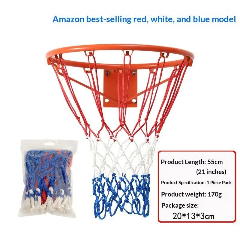 

Heavy Duty Basketball Net Durable Braided Nylon Multiple Colors Weather Resistant Outdoor Indoor Court Use Hot Sale New Arrival