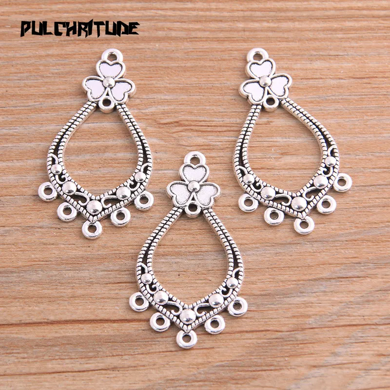 8pcs 23*41mm New Product Two Color Zinc Alloy Bottle Flower Porous Connectors Jewelry Making DIY Handmade Craft