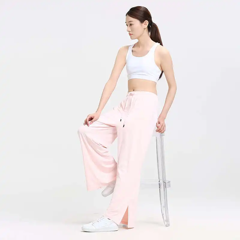 

Lightning Delivery Banana Same Style Summer Ice Sunscreen Wide Casual Look Thin Large Loose Straight Leg Floor Pants Women