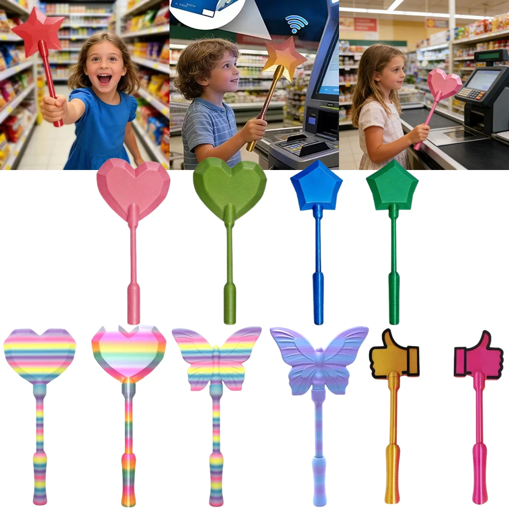 Fashion 3D Printed Star Magic Wand Credit Card Holder, Tap-to-Pay Payment Wand, Cute Lightweight Gift for Kids Teens Friends