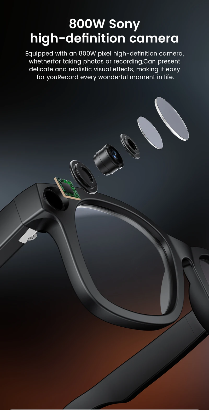 Xiaomi Occhiali touch elettrochromatici HD Foto Video Identificazione OpenAI Registrazione Chiamate Bluetooth Musica Occhiali multifunzione