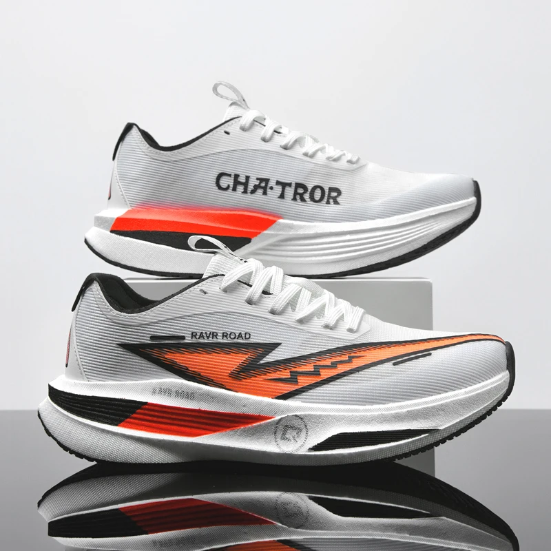 Chaussures de course Marathon pour hommes, semelle en carbone, sport spécialisé, respirantes, légères, confortables, antidérapantes, pour femmes