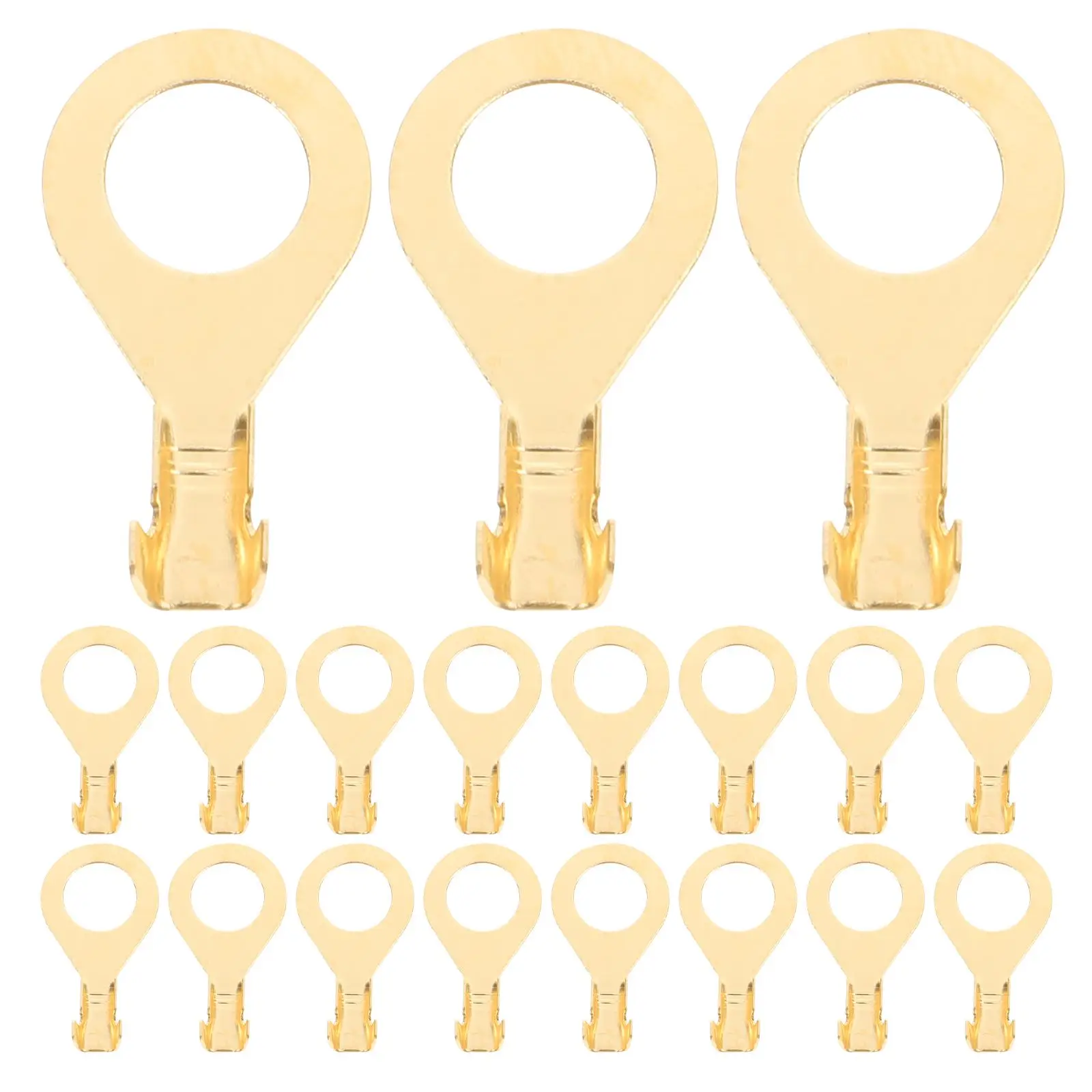 

100 Pcs Ground Terminals Heavy Duty Copper Connectors Wire Cable Lugs Ring Terminals Ends