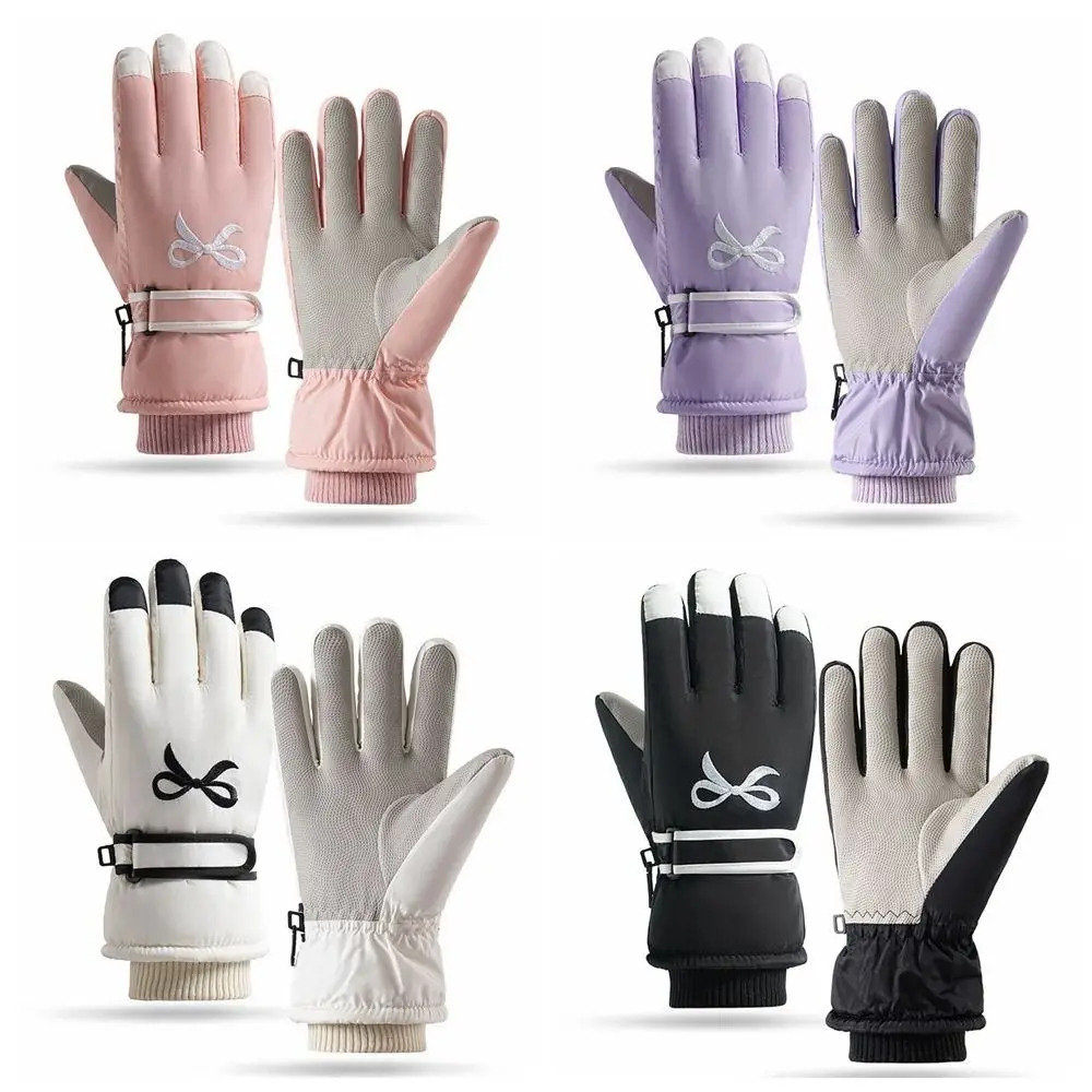 Guantes térmicos con pantalla táctil, guantes de esquí con dedos completos para montar en invierno, guantes cálidos con lazo para bicicleta, guantes para motocicleta, engranajes protectores