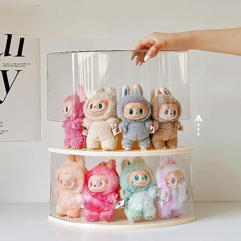 

Labubu Crescent Acrylic DisplayCase:Transparent Show Box for Enamel&Plush Figures with Elegant MoonShape Design no doll included
