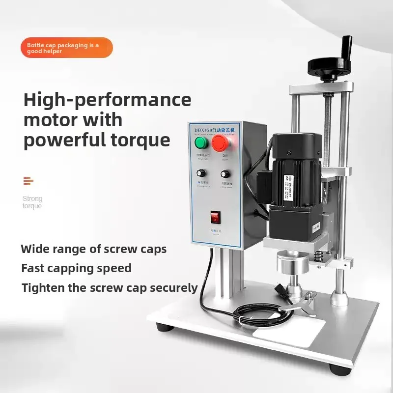 220V Desktop Semi-Automatic Electric Capping Machine Twist Off Cap Sealing Equipment For Glass Jar Honey Sauce Can Plastic