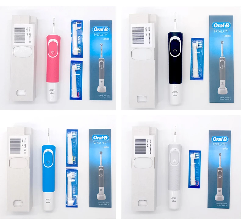 Oral B D100 Electric Toothbrush 2D Vitality Cleaning Teeth Brush Waterproof Electronic Teeth Brush Inductive Charger With Timer