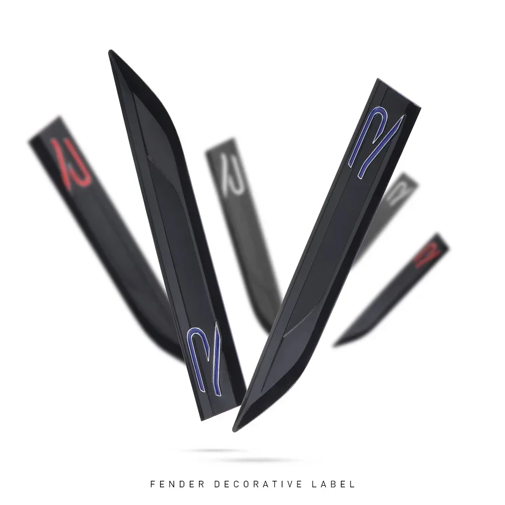 

For VW 2pcs ABS R Logo Car Fender Side Wing Emblem Badge Sticker For Volkswagen VW Golf 5 6 7 Passat B6 B8 Tiguan R Line GTI P