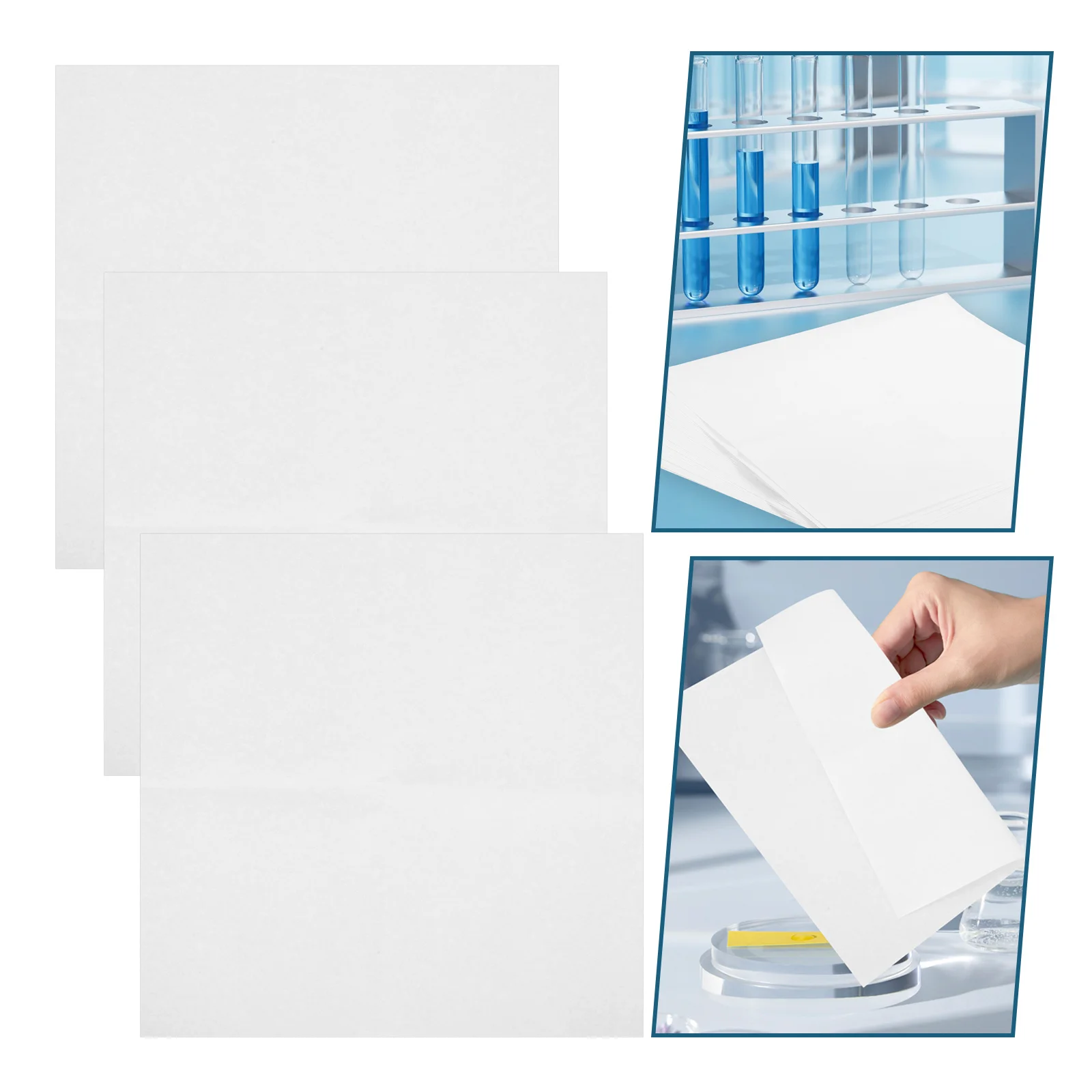 

20Pcs Lab Qualitative Filter Paper Large Sheet Water Absorbing High Absorbency Durable Filter Paper for Scientific Chemistry
