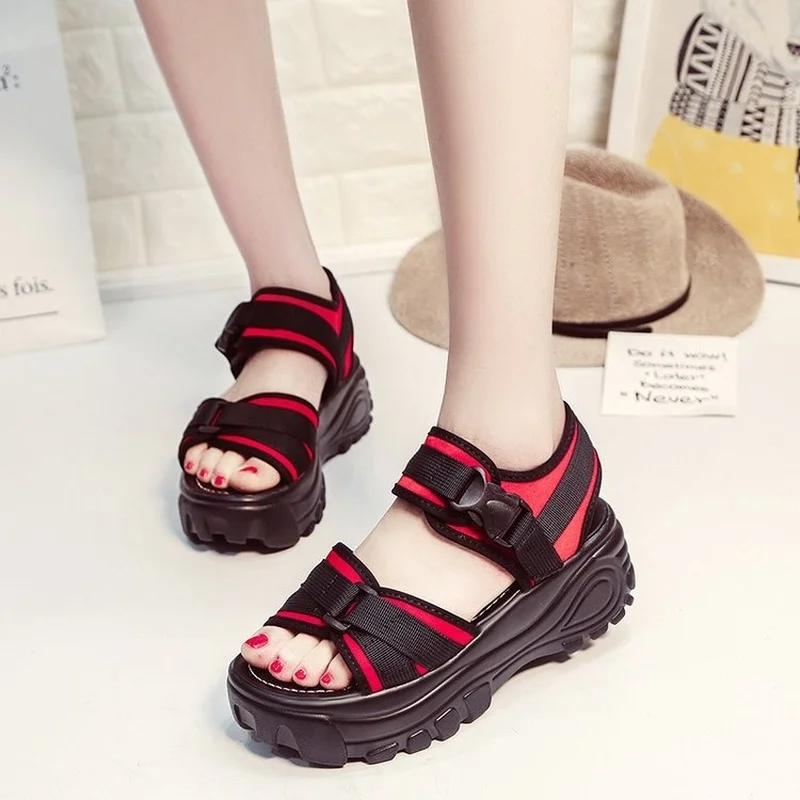 

2022 Women Sandals Women Platform Wedge Sandals 6cm High Heels Women Shoes Summer Sneakers Sandalia Mujer Zapatos De Mujer