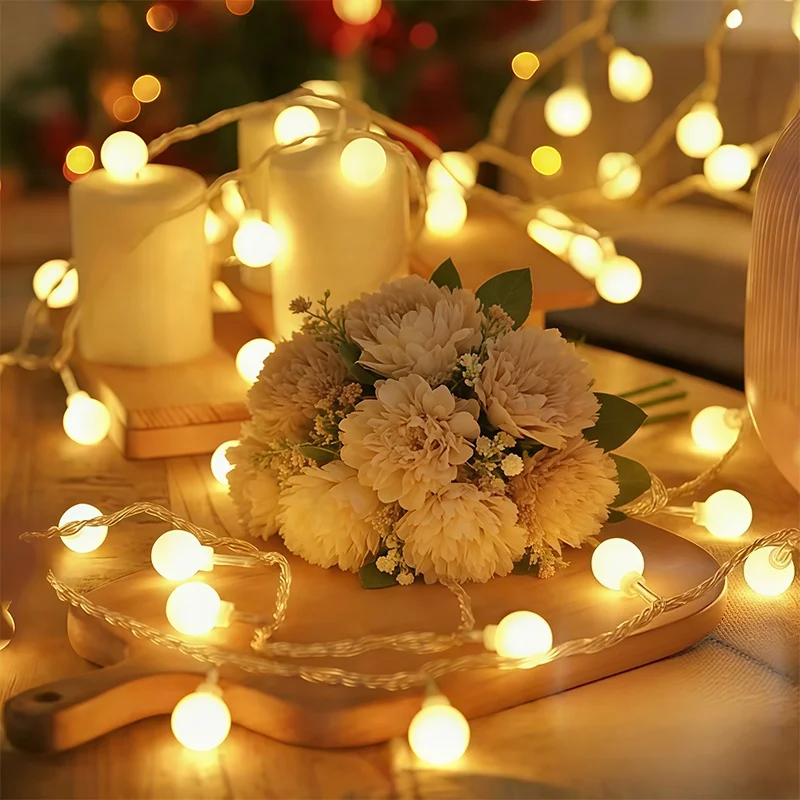 Mini Globe Fairy Lights USB/Battery Box Warm White White Multicolor 1.5M10LED-12M100LED Indoor Bedroom Wedding Party Home Decor