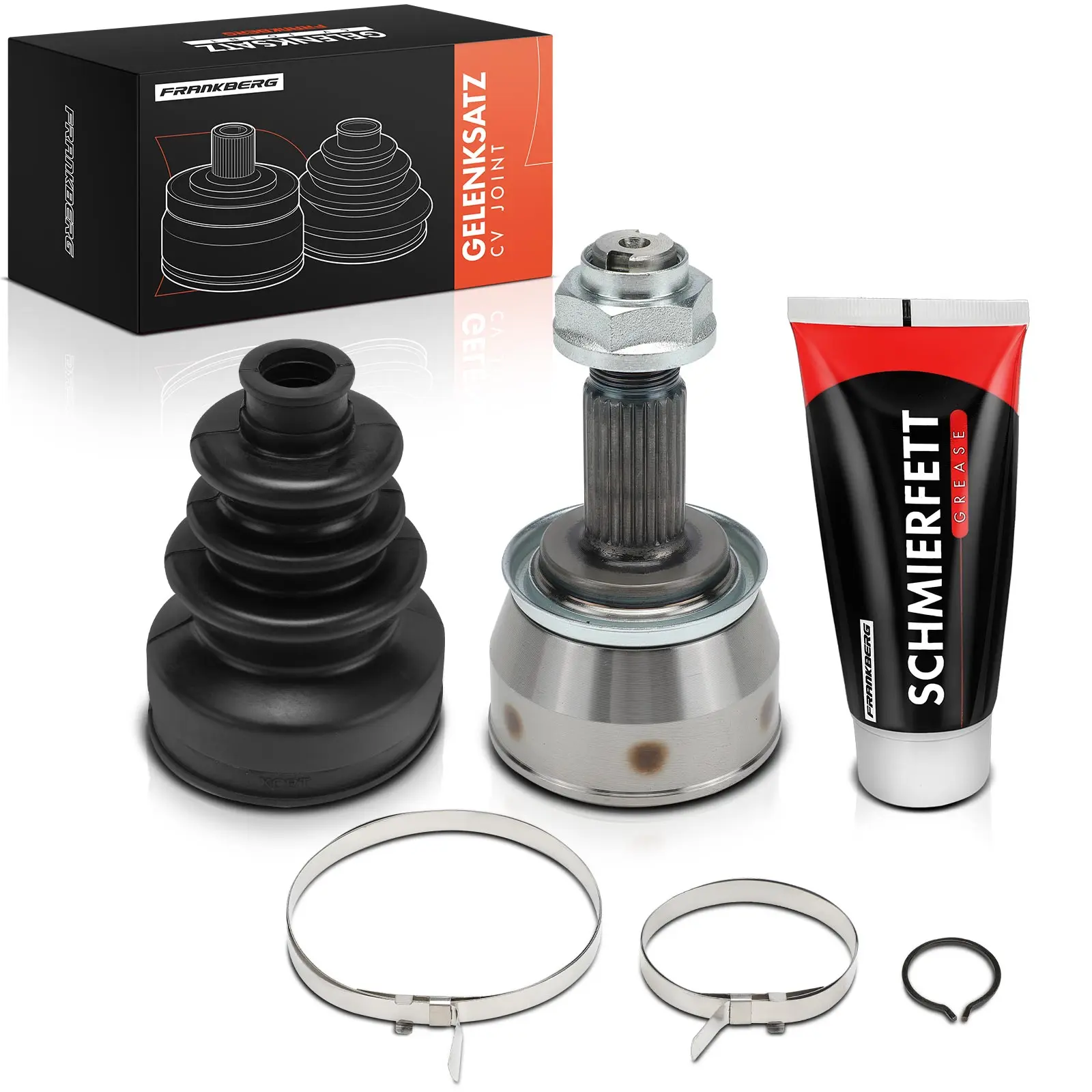 Frankberg 1x jeu de joints d'arbre de transmission pour essieu avant pour Lancia Ypsilon 843 1.2L 2003-2011 51704100 12-351952 VKJA3193