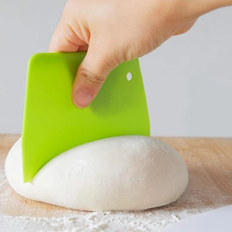 Dough Scraper for Baking DIY Bench Cutter Plastic Bowl Scraper Kitchen Cake Cream Butter Bread Fondant Spatula Knife Divider