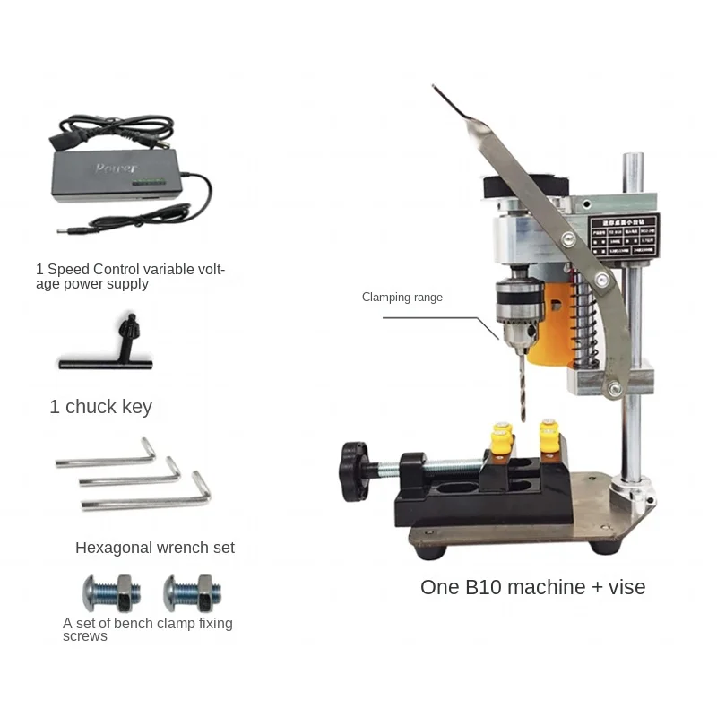 New 180W Mini Bench Bohrer Stand Chuck 0.6 -6Mm Micro Bohren Maschine Elektrische Haushalts Bohrer Diy Loch Puncher