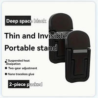 2PCS Laptops Stands Portable Computer Keyboards Stand for Desk Self-Adhesive Invisible Laptops Feet Foldable Laptops Stand