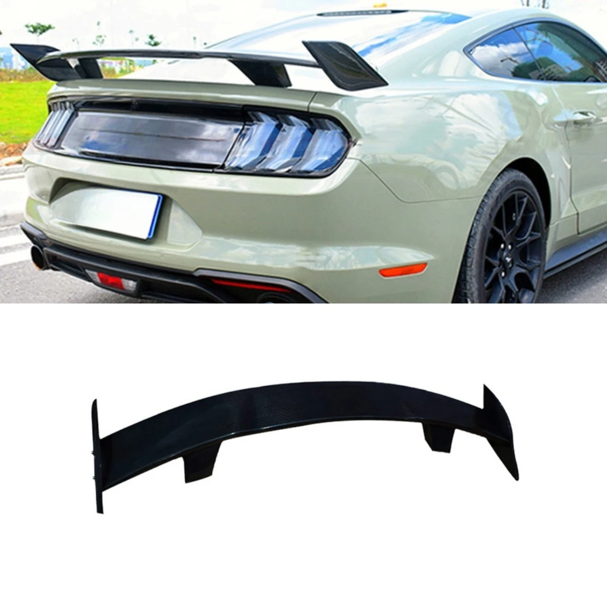 

Настоящее углеродное волокно, задний спойлер багажника, крыло, задний спойлер, крыло на крышу для Ford Mustang 2015-2022, комплект кузова, автомобильные аксессуары