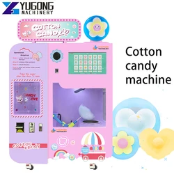 YG Fully Auto Robot Commercial Cotton Candy Making Vending Machine Coin Smart Cotton Candy Machine Cotton Candy Vending Machine