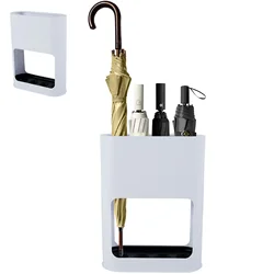 Umbrella Holder Metal Free Standing Umbrella Stand Rack Multipurpose Umbrella Decorative Holder with Removable Drip Tray