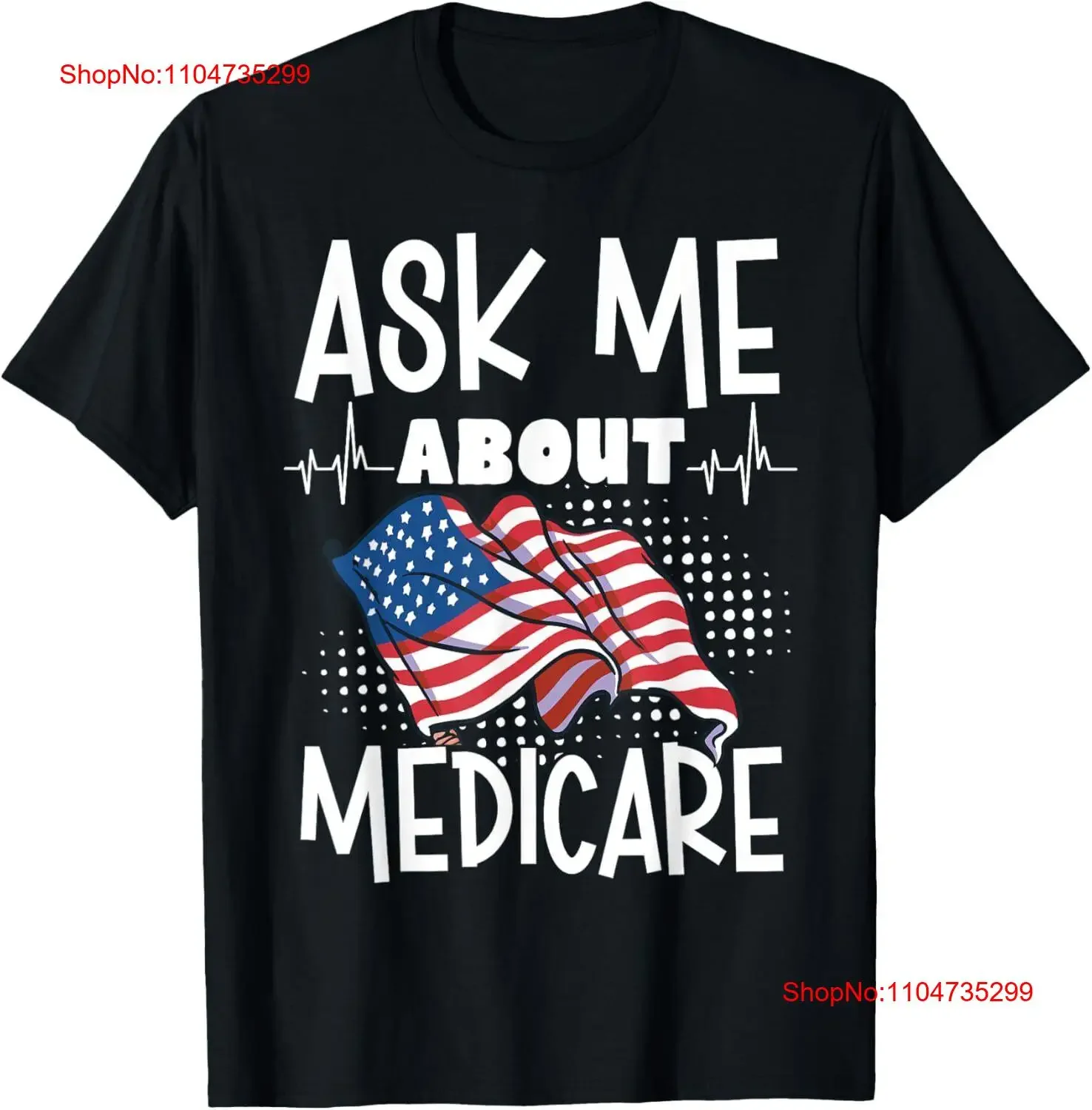 تي شيرت اسألني عن Medicare تي شيرت عتيق مصمم ملابس الشارع المغسولة للجنسين أوم مريح كاجوال ممتد قليلاً