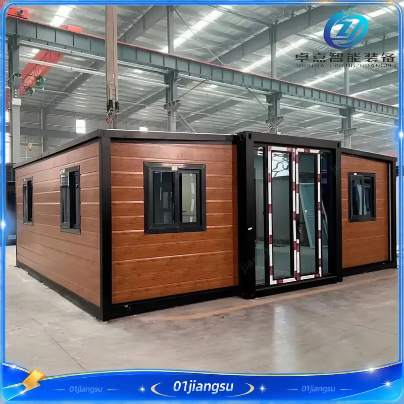 20ft Expandable Container House Double Wing Prefab Home Low Cost Portable Modular Housing Emergency Shelter Quick Assembly