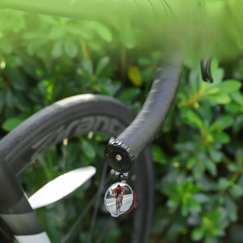 Bicycle Reflector Road Bike Mountain Bike Bar End Rearview Mirror Emergency Warning Light Outdoor Riding Mirror Acessories