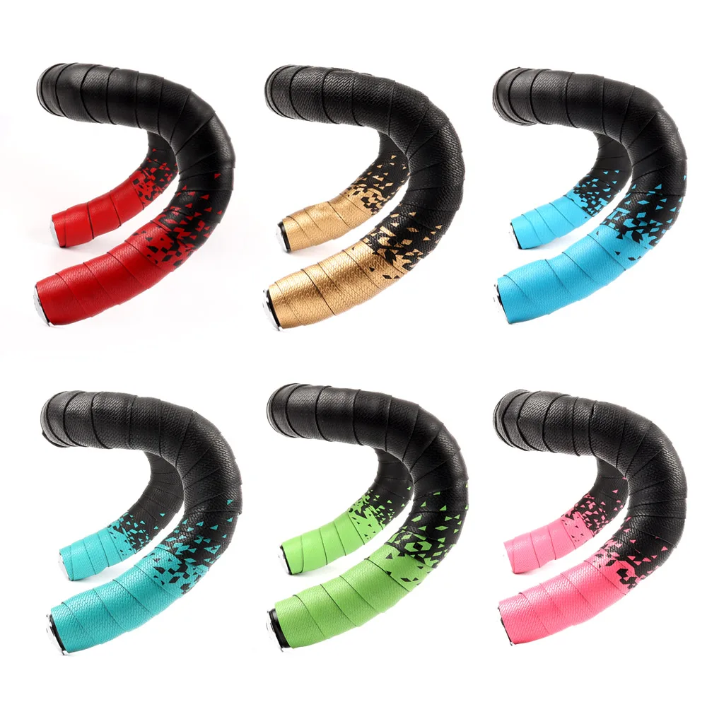 NEW Bicycle Tape Bar Plugs, Handlebar Tap, Road Bike, Anti Vibration, PU, EVA Belt, In-Mold, Wear-Resistant, An HB-007