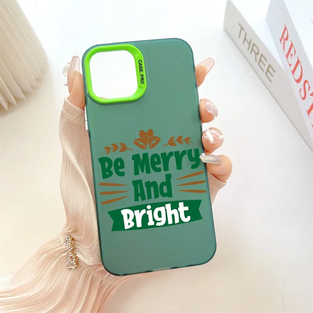 Christmas Snowflake Phone Case Trendy Brand Colored Silver Trendy Phone Case For IPhone 15 14 13 12 Pro Max 11 2023 Couple