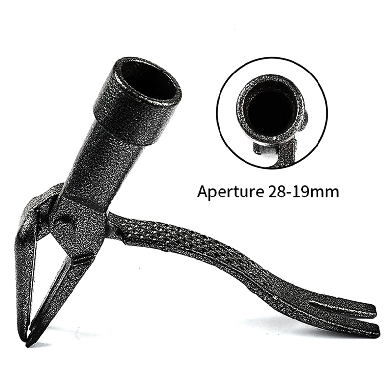 ABRE-Stand-Up Weed Puller With Wood Long Handle, Root Remover For Garden Care, Easily Remove Weeds Without Bending