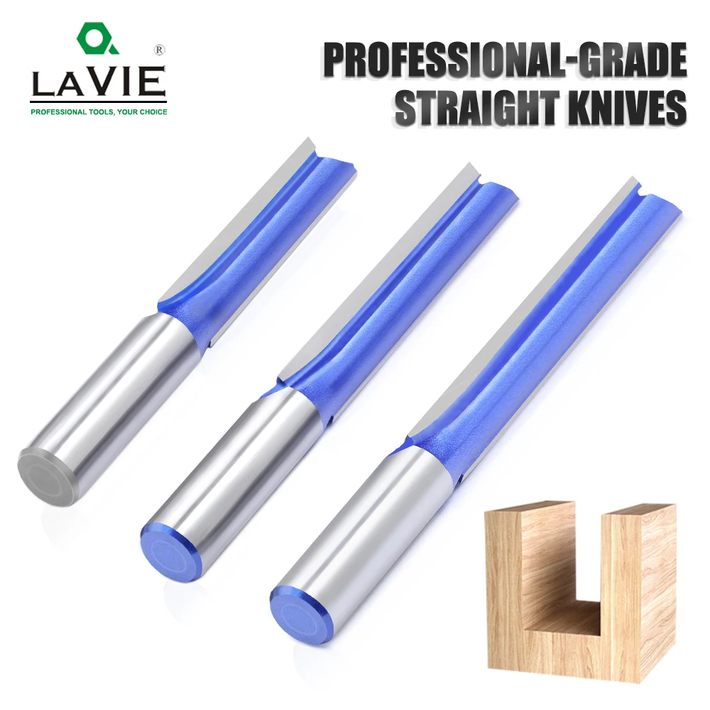 

LAVIE 1/2' 12.7mm Shank Professional Quality Straight Bit Router Bits Router H13002T3ABL