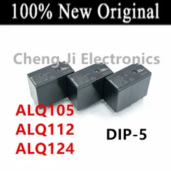 10 pz/lotto ALQ105, ALQ112, ALQ124 DIP-5 nuovo relè di potenza universale originale 10A 5VDC 12VDC 24VDC