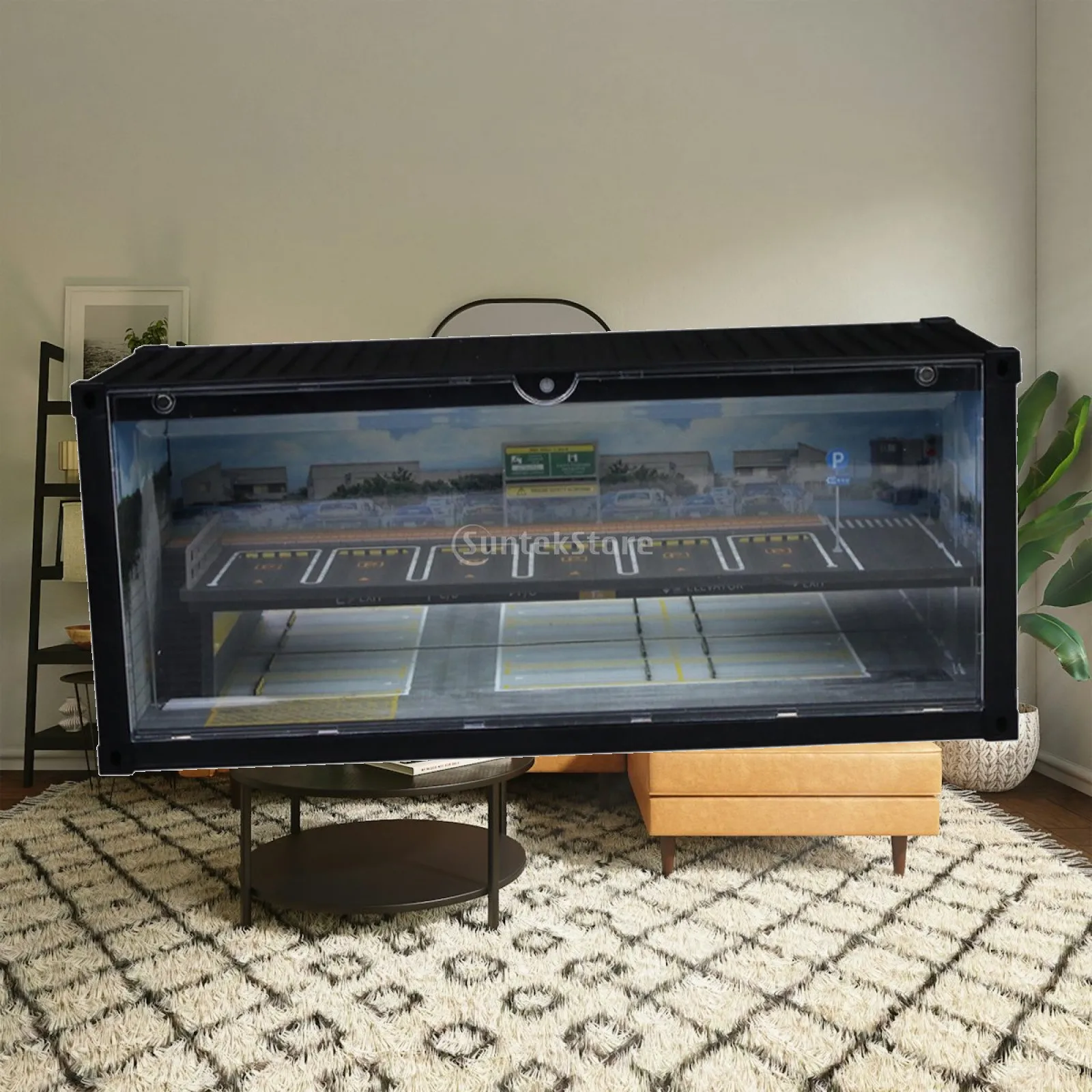 

1 64 Scale Display Case LED Light Car Model Display Box for Garage Diorama Figures and Home Office Use